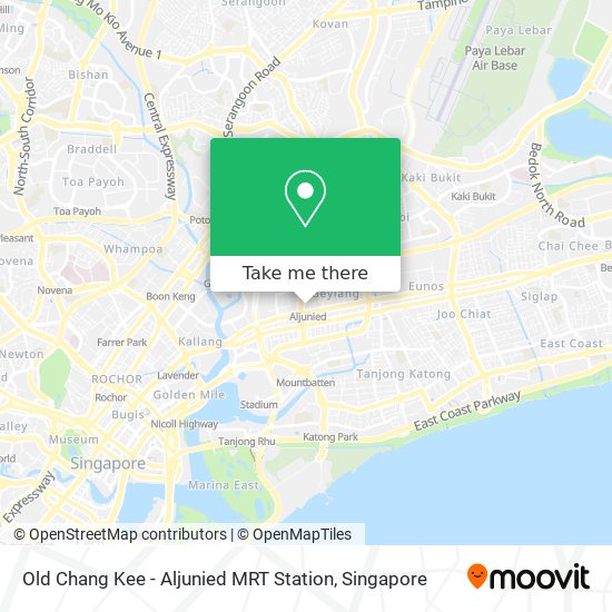 Old Chang Kee - Aljunied MRT Station map