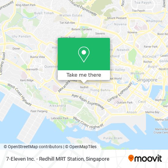 7-Eleven Inc. - Redhill MRT Station地图