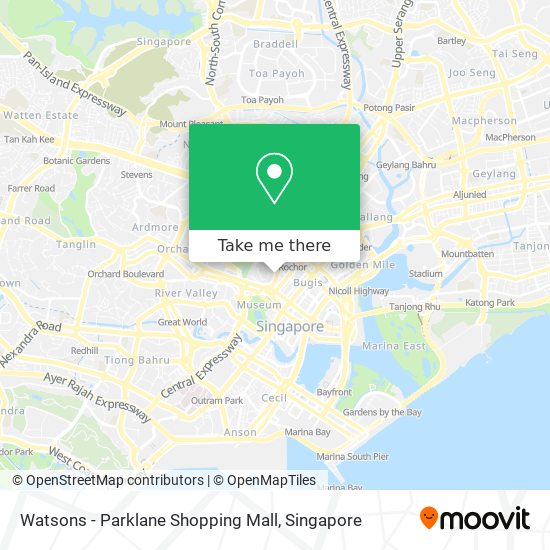 Watsons - Parklane Shopping Mall map