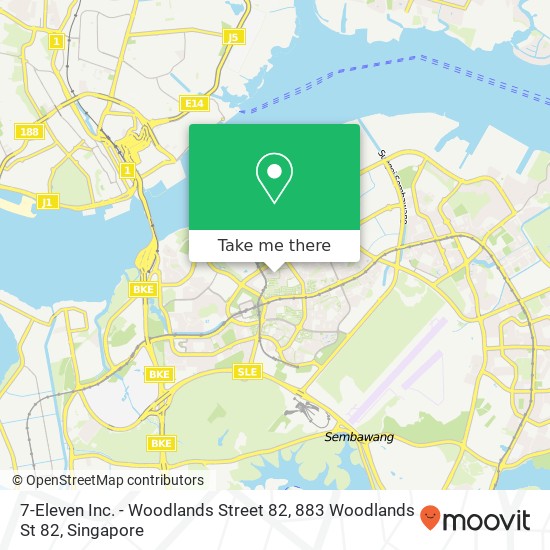 7-Eleven Inc. - Woodlands Street 82, 883 Woodlands St 82 map