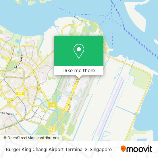 Burger King Changi Airport Terminal 2 map
