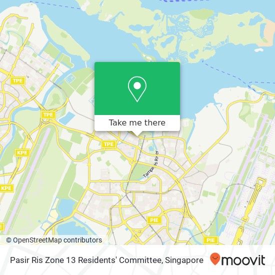Pasir Ris Zone 13 Residents' Committee map