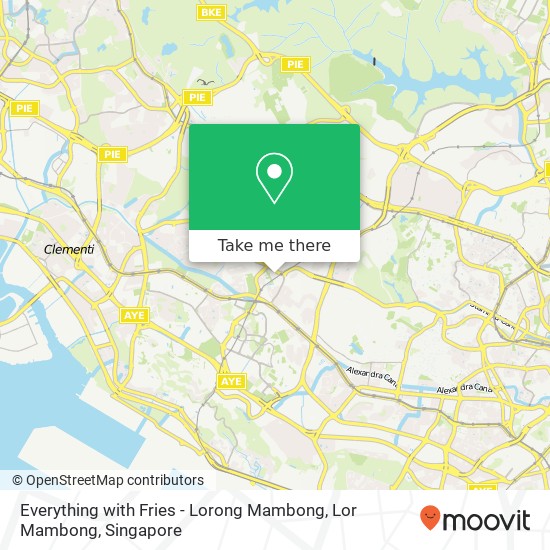 Everything with Fries - Lorong Mambong, Lor Mambong map