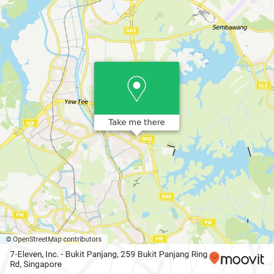 7-Eleven, Inc. - Bukit Panjang, 259 Bukit Panjang Ring Rd map