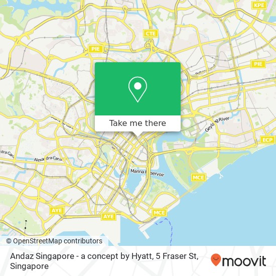 Andaz Singapore - a concept by Hyatt, 5 Fraser St map