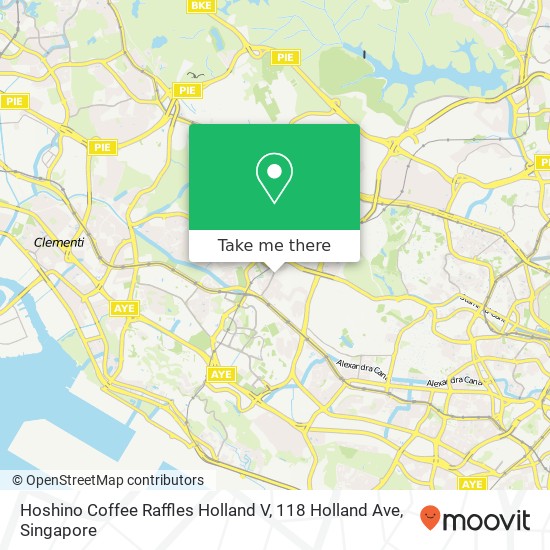 Hoshino Coffee Raffles Holland V, 118 Holland Ave地图