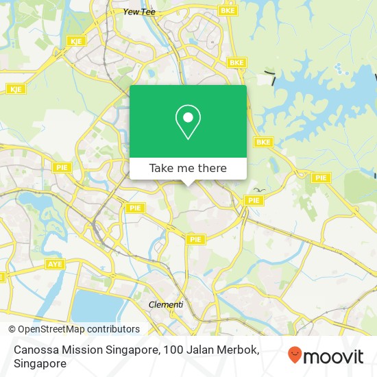 Canossa Mission Singapore, 100 Jalan Merbok map