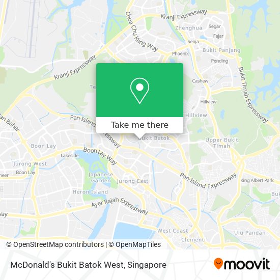 McDonald's Bukit Batok West map