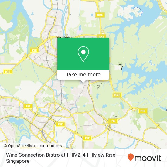 Wine Connection Bistro at HillV2, 4 Hillview Rise map