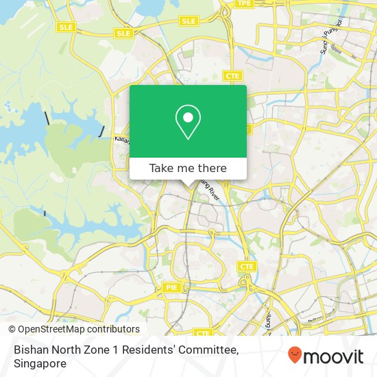 Bishan North Zone 1 Residents' Committee map