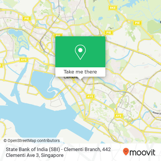 State Bank of India (SBI) - Clementi Branch, 442 Clementi Ave 3 map