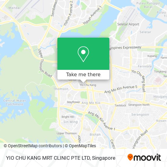 YIO CHU KANG MRT CLINIC PTE LTD地图