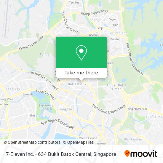 7-Eleven Inc. - 634 Bukit Batok Central地图