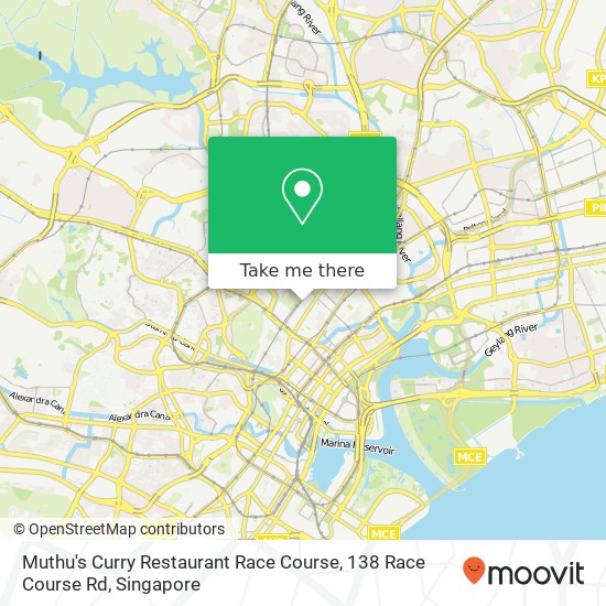 Muthu's Curry Restaurant Race Course, 138 Race Course Rd地图