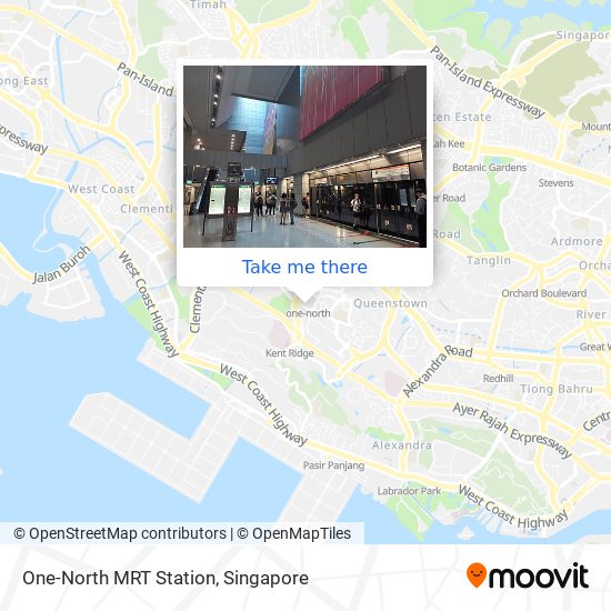 One-North MRT Station map