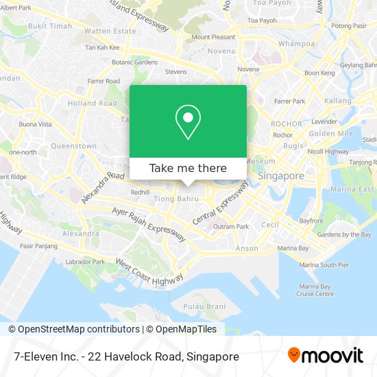 7-Eleven Inc. - 22 Havelock Road map