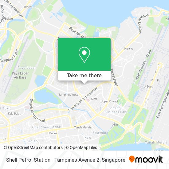 Shell Petrol Station - Tampines Avenue 2 map