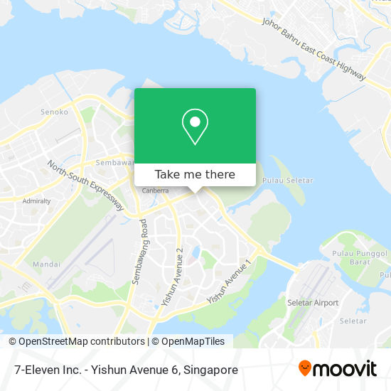 7-Eleven Inc. - Yishun Avenue 6 map