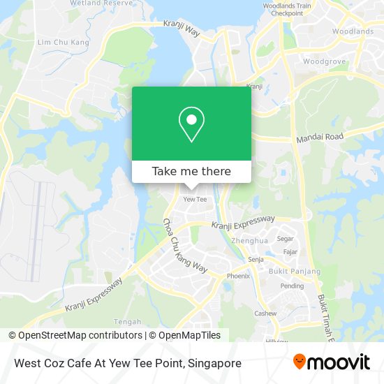 West Coz Cafe At Yew Tee Point map