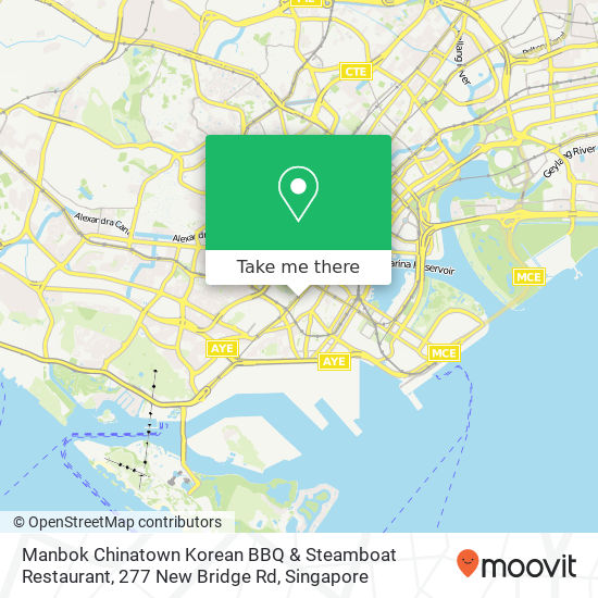Manbok Chinatown Korean BBQ & Steamboat Restaurant, 277 New Bridge Rd map