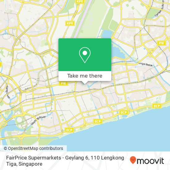 FairPrice Supermarkets - Geylang 6, 110 Lengkong Tiga map