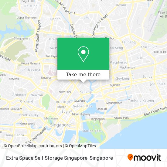 Extra Space Self Storage Singapore map