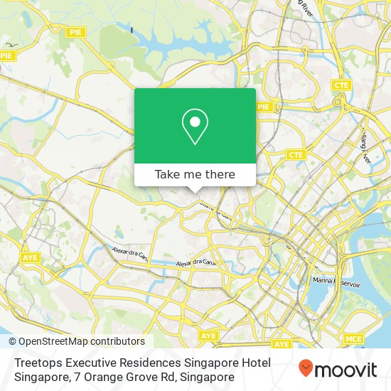 Treetops Executive Residences Singapore Hotel Singapore, 7 Orange Grove Rd map