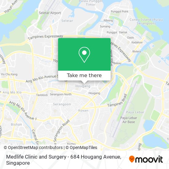 Medlife Clinic and Surgery - 684 Hougang Avenue map