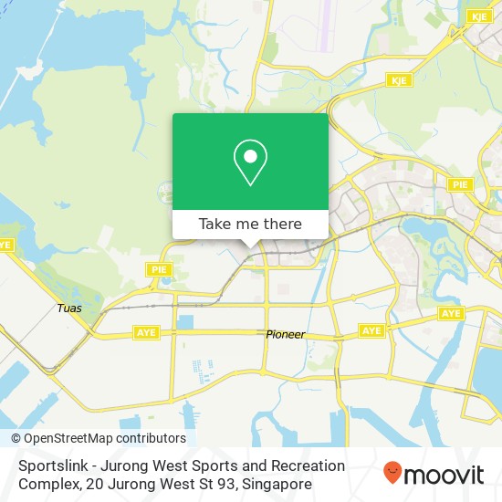 Sportslink - Jurong West Sports and Recreation Complex, 20 Jurong West St 93 map