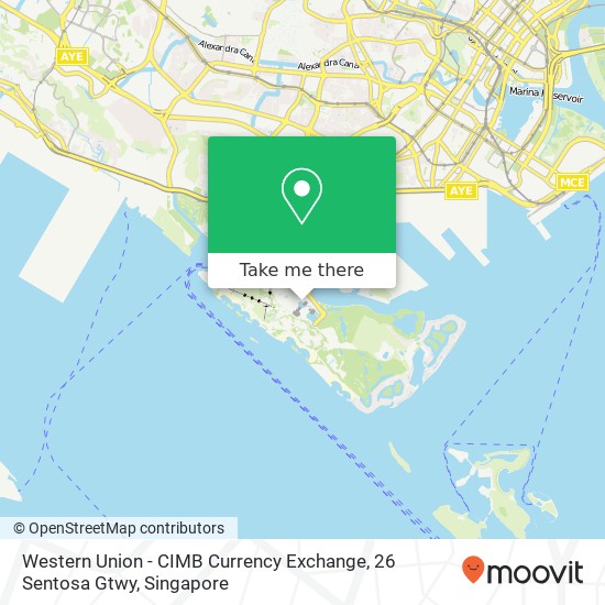Western Union - CIMB Currency Exchange, 26 Sentosa Gtwy map