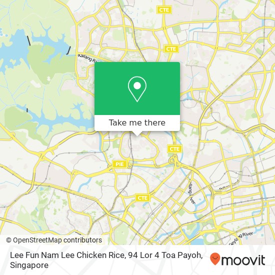 Lee Fun Nam Lee Chicken Rice, 94 Lor 4 Toa Payoh地图