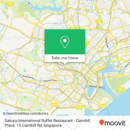 Sakura International Buffet Restaurant - Cairnhill Place, 15 Cairnhill Rd map