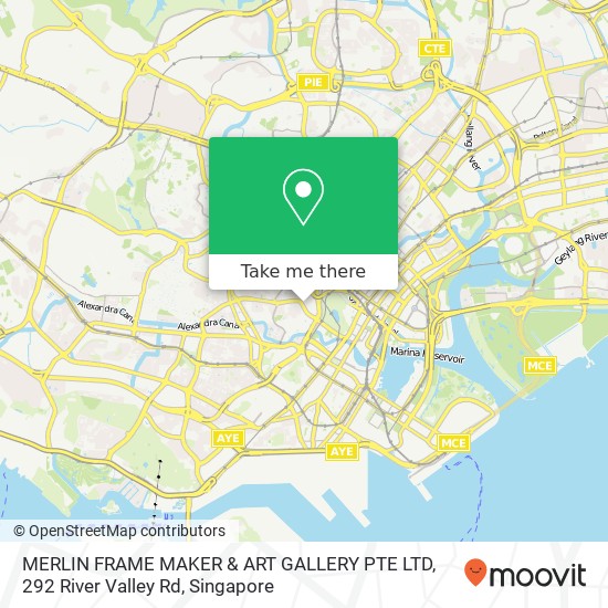 MERLIN FRAME MAKER & ART GALLERY PTE LTD, 292 River Valley Rd地图