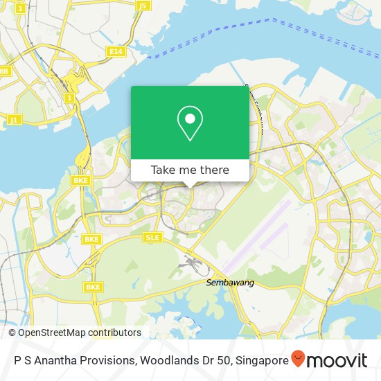 P S Anantha Provisions, Woodlands Dr 50 map