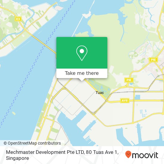 Mechmaster Development Pte LTD, 80 Tuas Ave 1地图