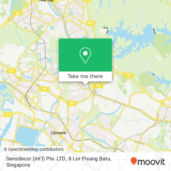 Sensdecor (Int'l) Pte. LTD., 8 Lor Pisang Batu map