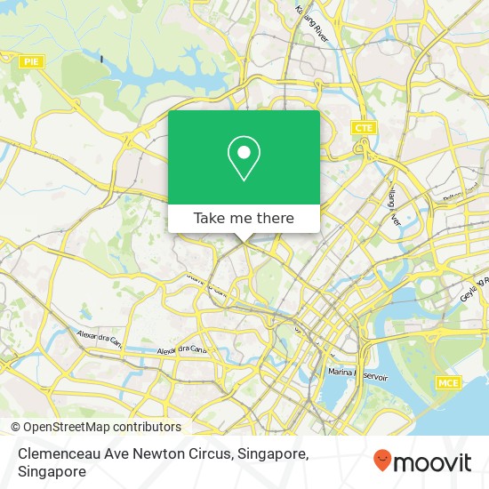 Clemenceau Ave Newton Circus, Singapore地图