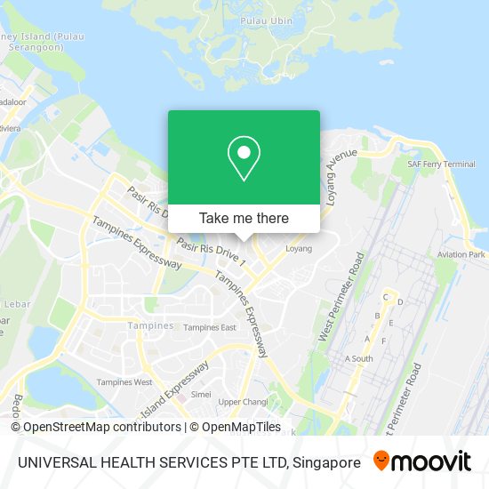 UNIVERSAL HEALTH SERVICES PTE LTD map