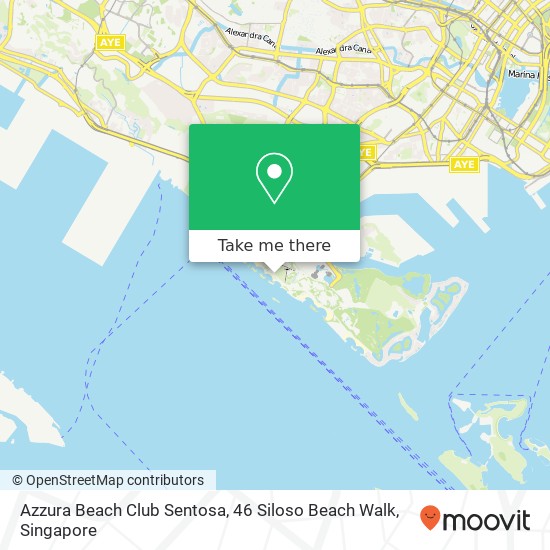Azzura Beach Club Sentosa, 46 Siloso Beach Walk map