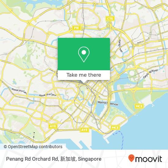 Penang Rd Orchard Rd, 新加坡 map