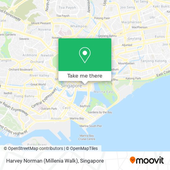 Harvey Norman (Millenia Walk) map