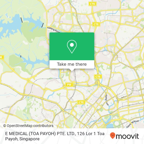 E MEDICAL (TOA PAYOH) PTE. LTD., 126 Lor 1 Toa Payoh map