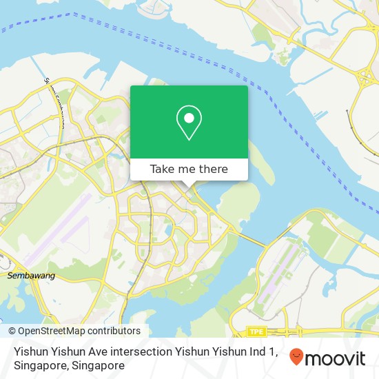 Yishun Yishun Ave intersection Yishun Yishun Ind 1, Singapore map
