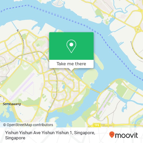 Yishun Yishun Ave Yishun Yishun 1, Singapore map