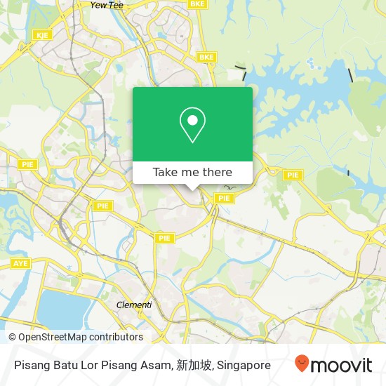 Pisang Batu Lor Pisang Asam, 新加坡地图