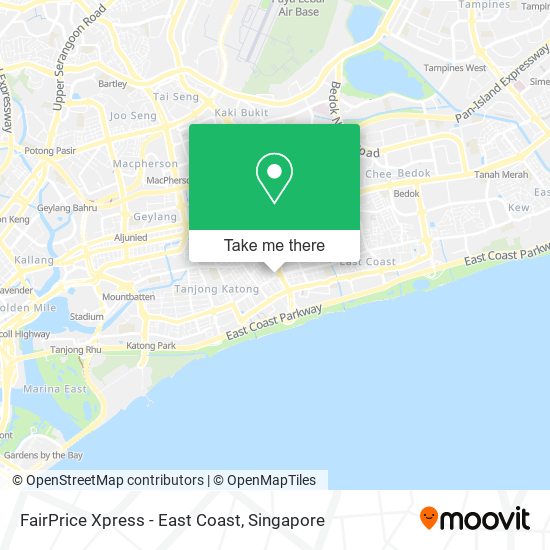 FairPrice Xpress - East Coast map