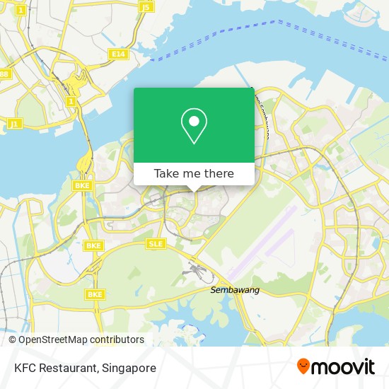 KFC Restaurant map