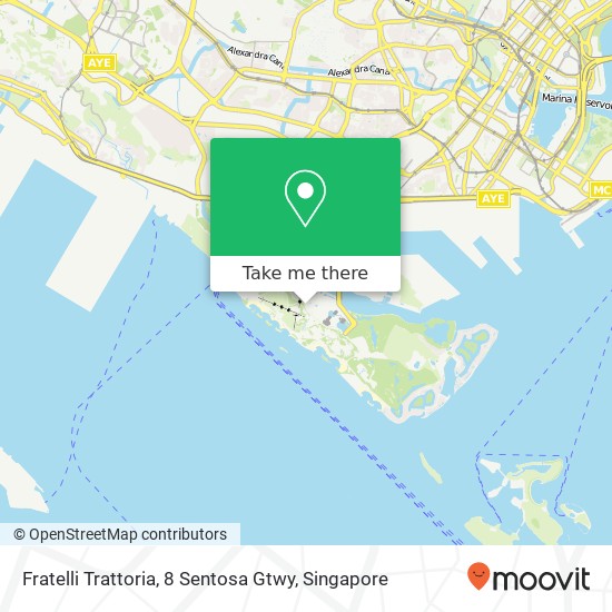 Fratelli Trattoria, 8 Sentosa Gtwy地图