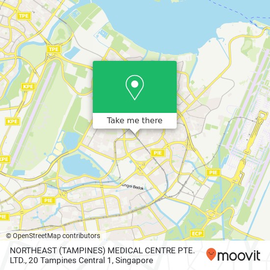 NORTHEAST (TAMPINES) MEDICAL CENTRE PTE. LTD., 20 Tampines Central 1 map