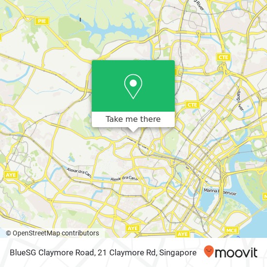 BlueSG Claymore Road, 21 Claymore Rd地图